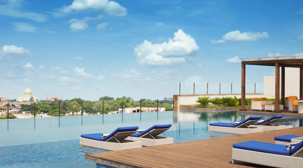 Taj Hotel & Convention Centre pool view