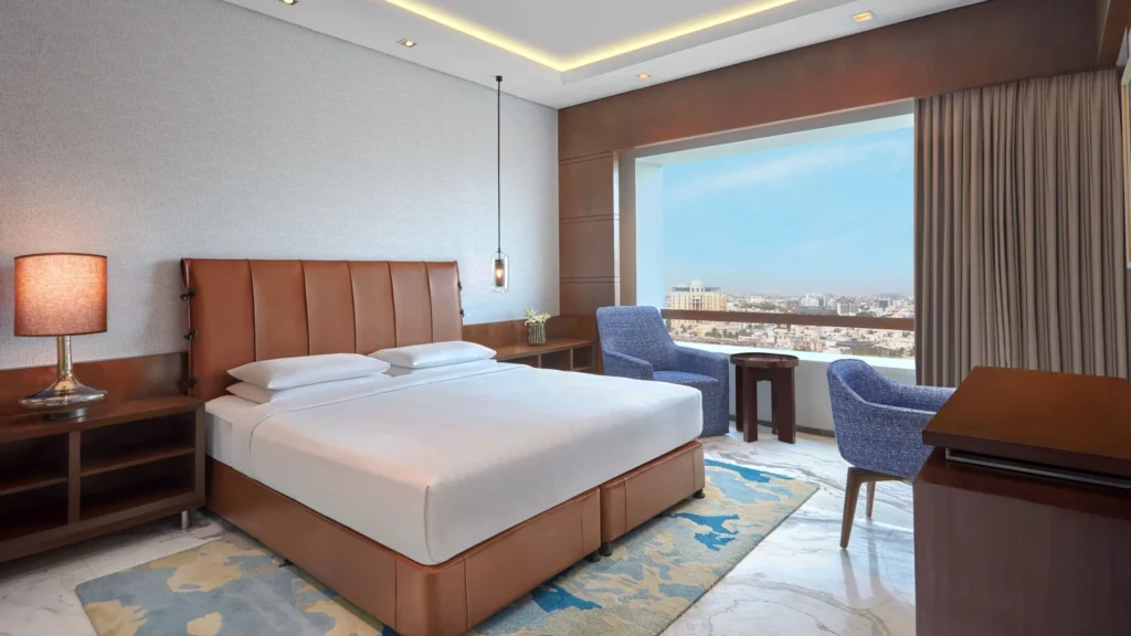 The Hyatt regency Chennai Badroom
