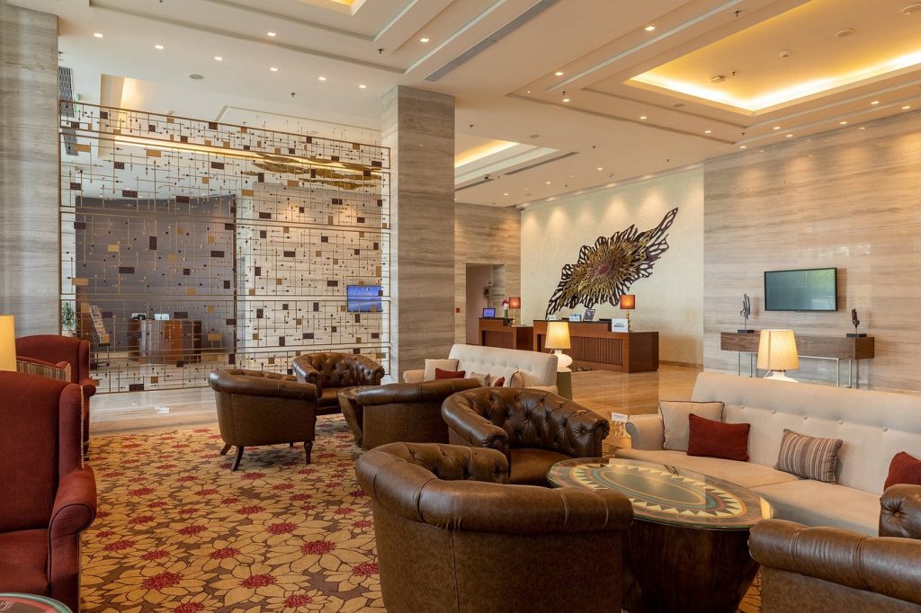 Hilton, Chennai lobby seating area