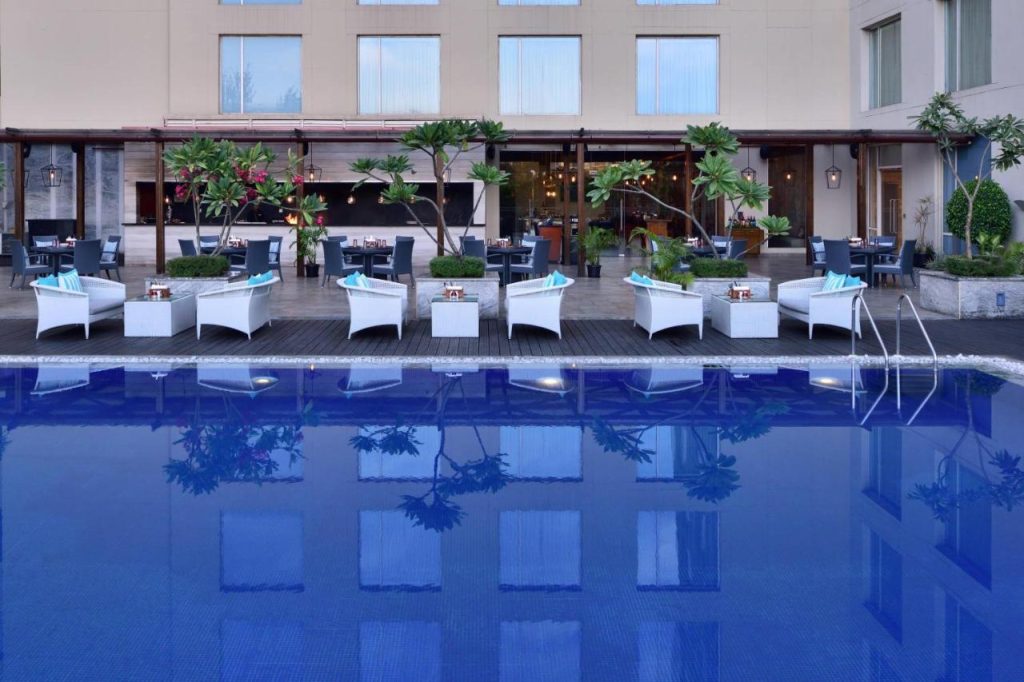 Hilton, Chennai pool area