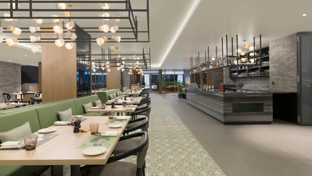 Hilton Bangalore Embassy Manyata Business Park dining view