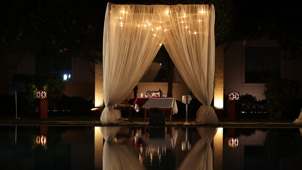 Dinner by the pool