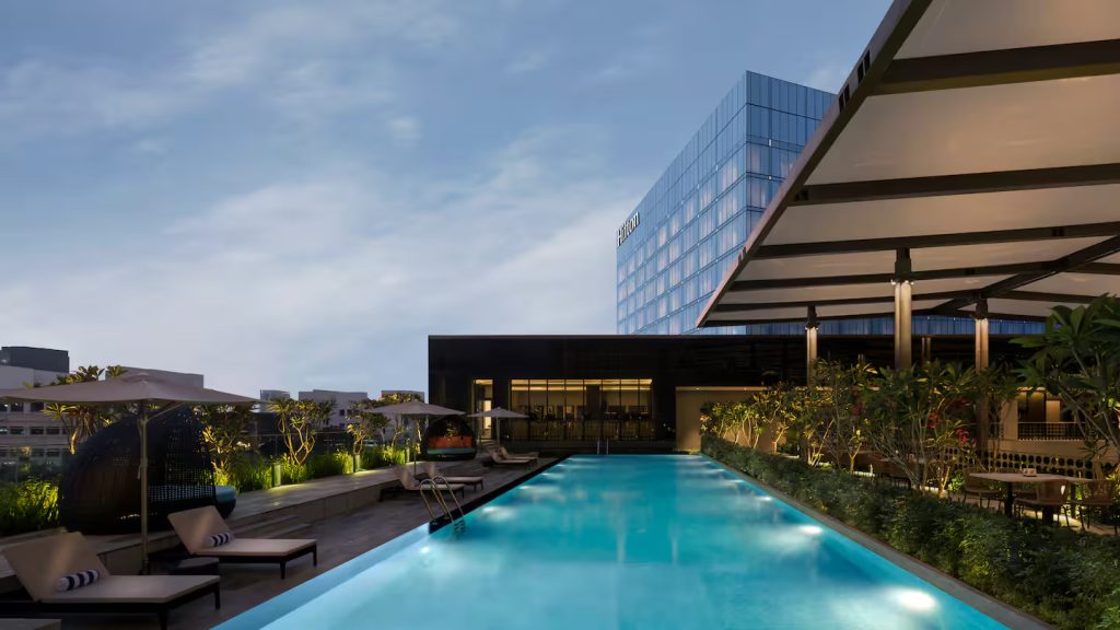 outdoor pool light inside