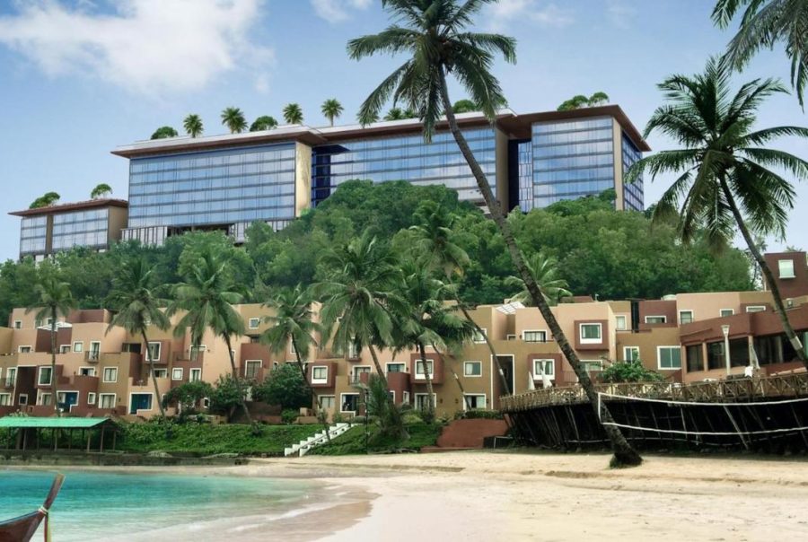exterior view of the taj horizon goa