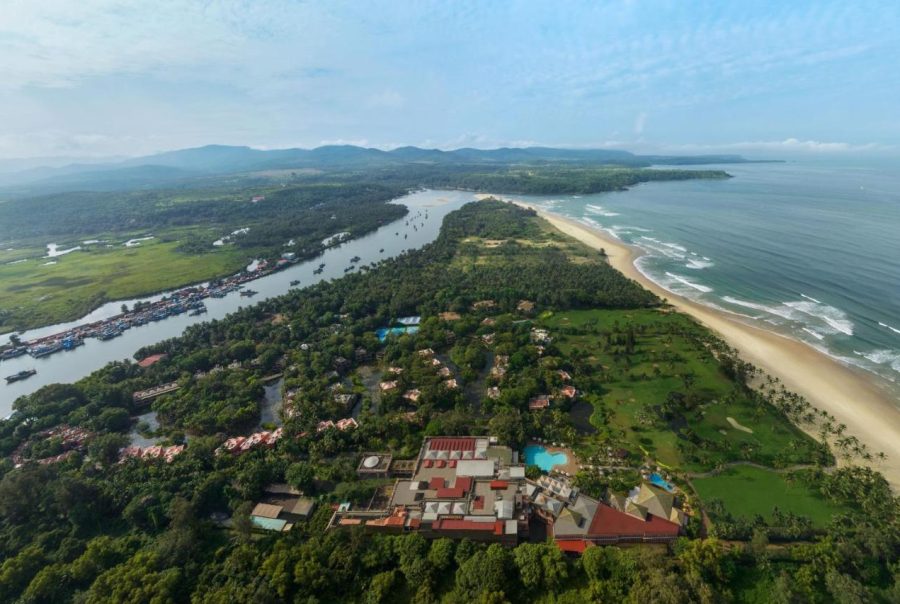 top view of the resort