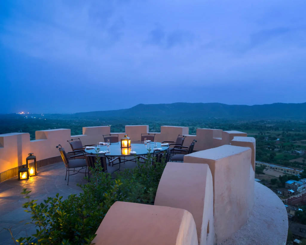 Ailia Palace Jaipur- rooftop dining