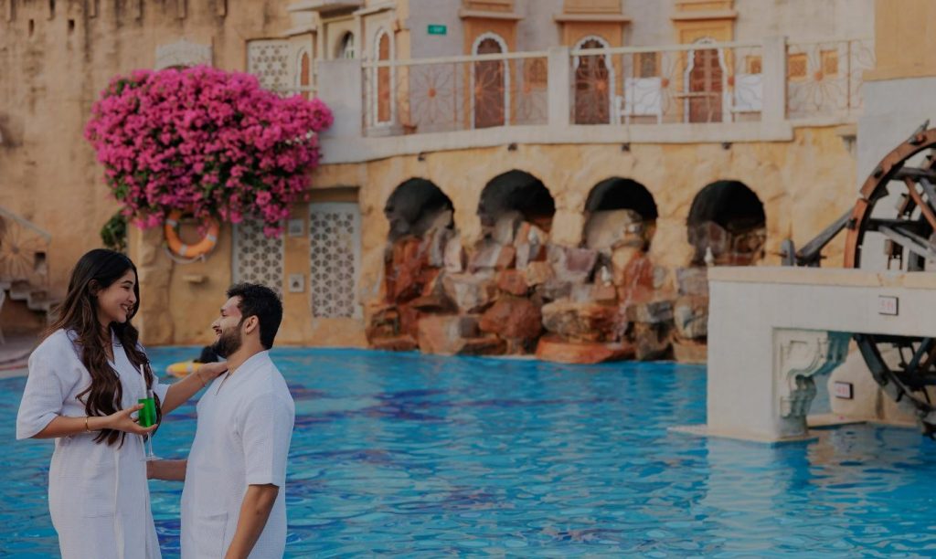 Ajit Bhawan - Pool side view