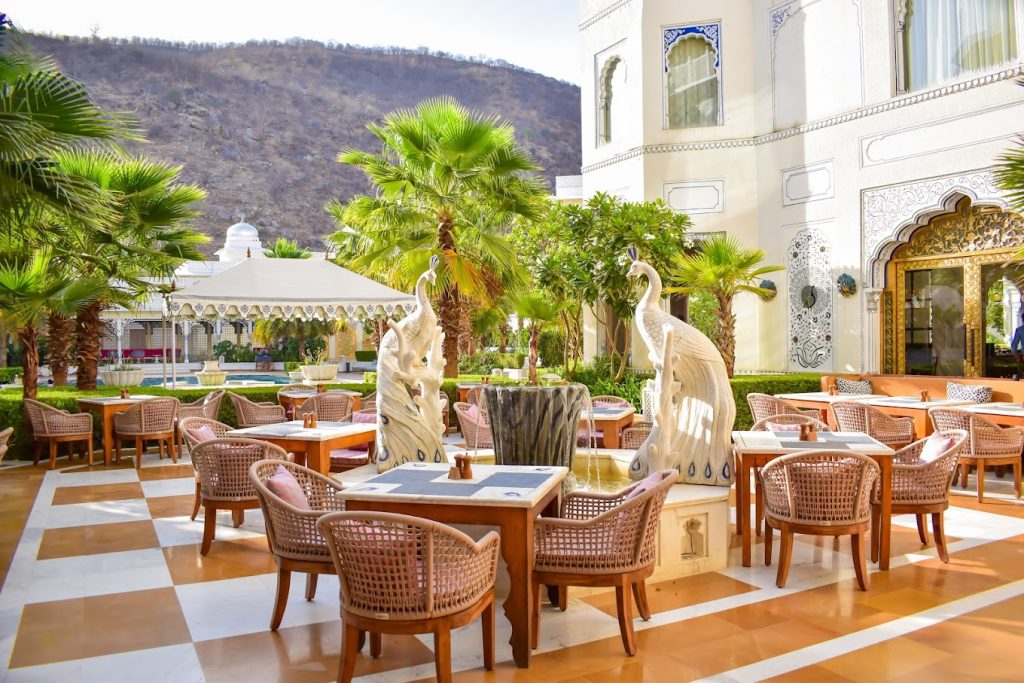 The Leela Palace Jaipur- outdoor sitting area