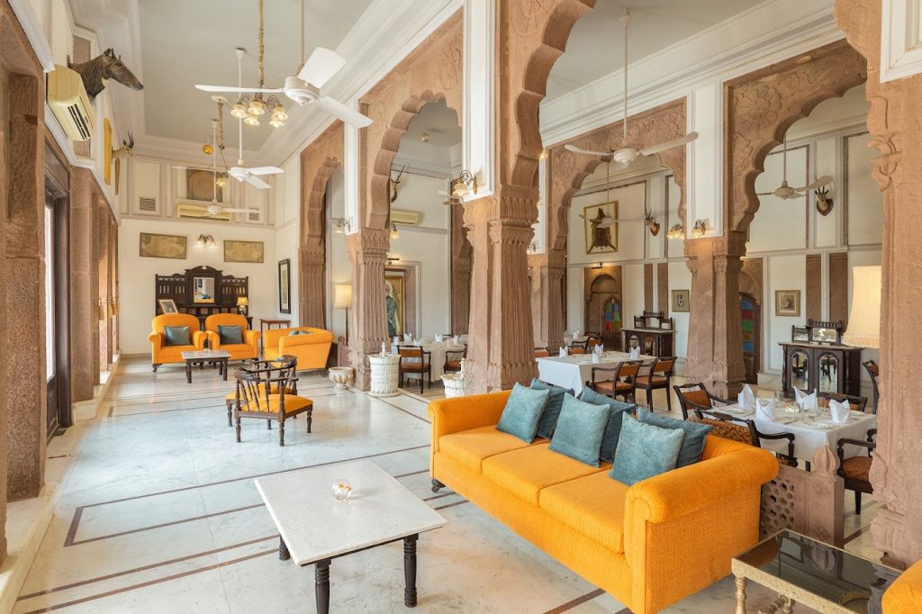 WelcomHeritage Bal Samand Lake Palace- indoor sitting area