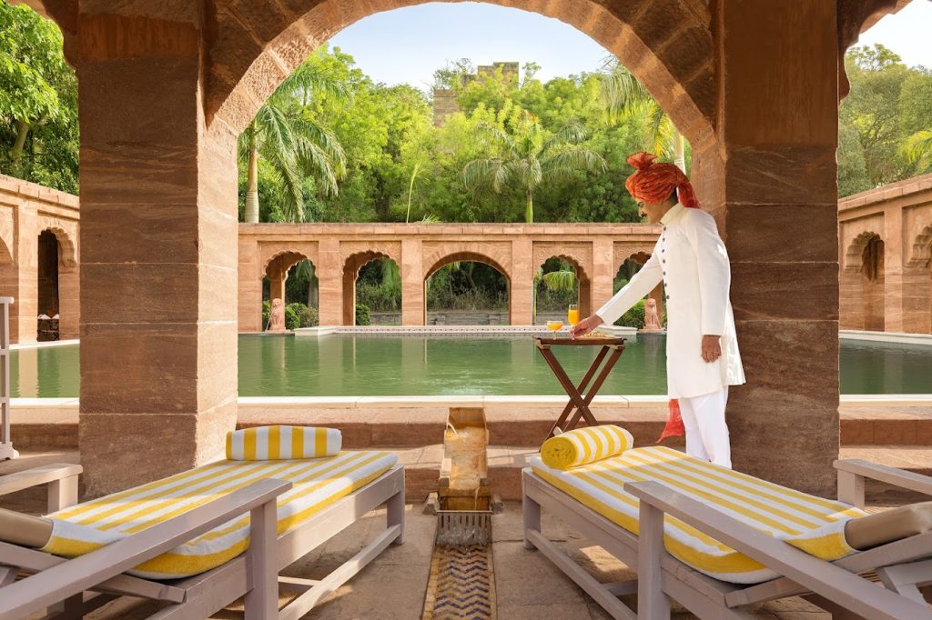 WelcomHeritage Bal Samand Lake Palace- pool area