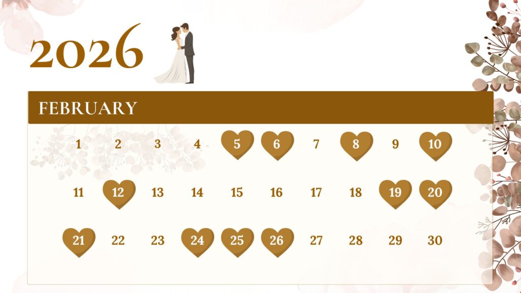 wedding date February 2026