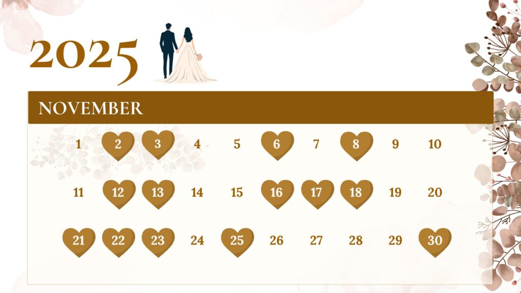 wedding date November 2025