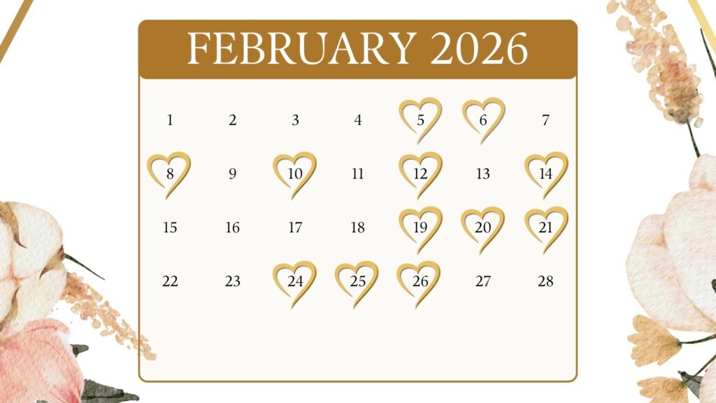 wedding dates february 2026