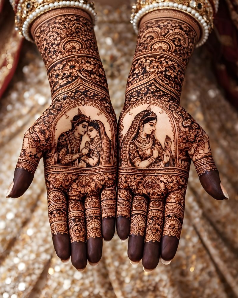 Regional bridal mehndi designs from Rajasthan and Arabic styles