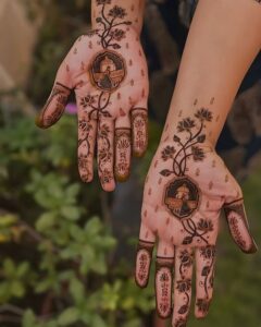 Modern mehndi design inspired by Instagram trends