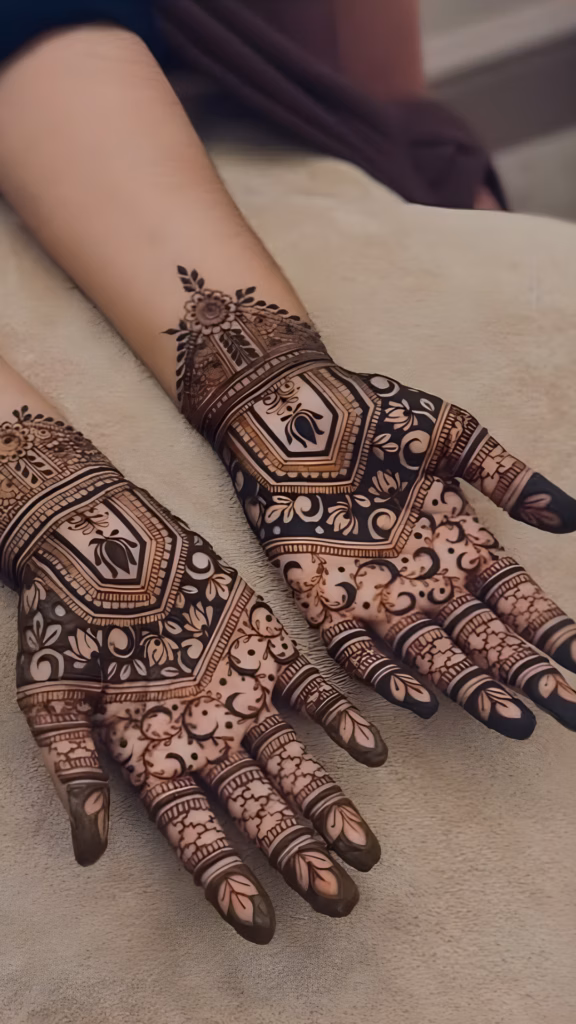 Half Hand Cuff Mehndi Front Hand Pre Wedding Brunch