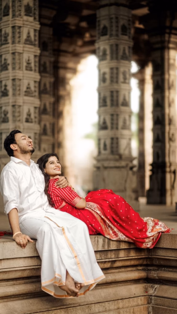 Pre Wedding Shoot Lean Pose