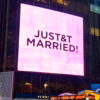 JUST&T MARRIED sign displayed on Madison Square Garden after Taylor Swift and Travis Kelce wedding